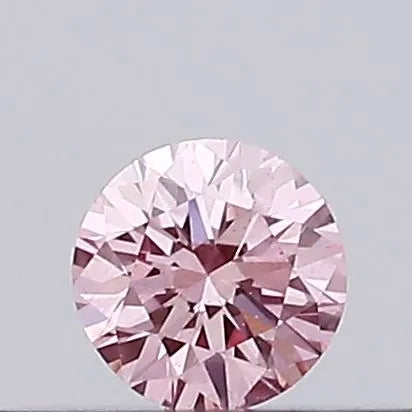 0.12ct Round Lab Grown Diamond (Colour Fancy Vivid Pink, Clarity SI1, Cut VG, IGI Certified)