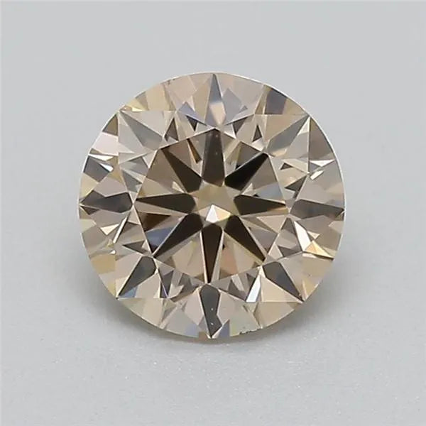 0.50ct Round Lab Grown Diamond (Colour Fancy Light Brown, Clarity VVS2, Cut EX, IGI Certified)