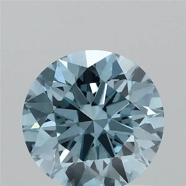 1.01ct Round Lab Grown Diamond (Colour Fancy Vivid Blue, Clarity VS2, Cut ID, IGI Certified)