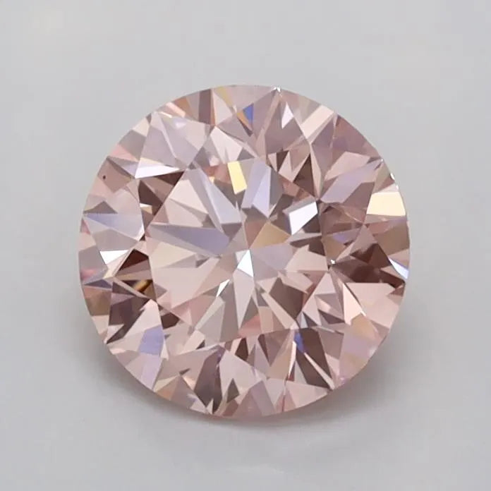 1.01ct Round Lab Grown Diamond (Colour Fancy Vivid Pink, Clarity VVS1, Cut EX, IGI Certified)