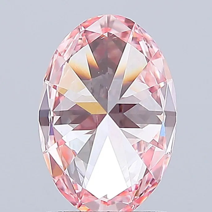 1.50ct Oval Lab Grown Diamond (Colour Fancy Vivid Pink, Clarity VS1, IGI Certified)