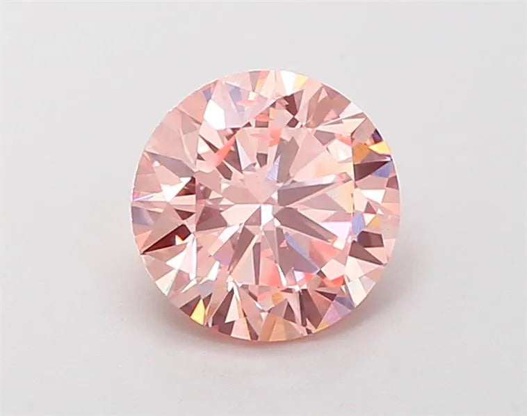 1.51ct Round Lab Grown Diamond (Colour Fancy Vivid Pink, Clarity SI2, Cut VG, IGI Certified)