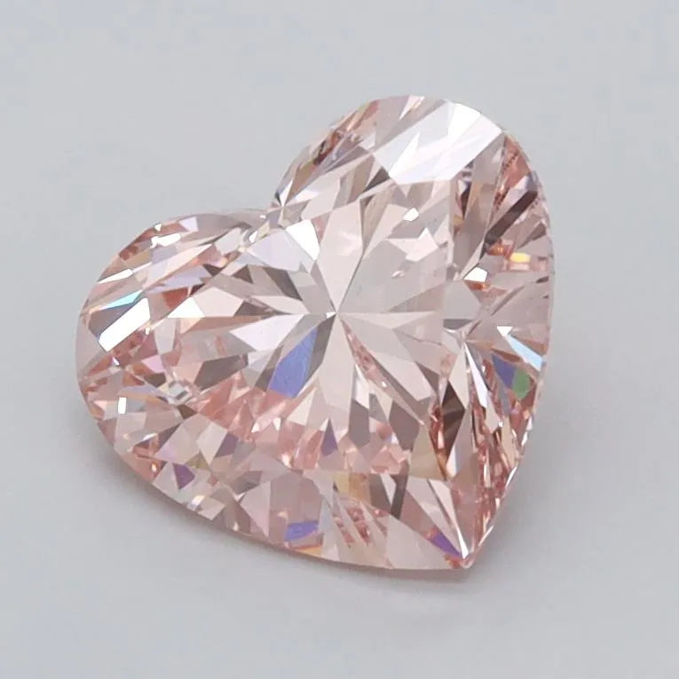 1.54ct Heart Lab Grown Diamond (Colour Fancy Vivid Pink, Clarity VS1, IGI Certified)