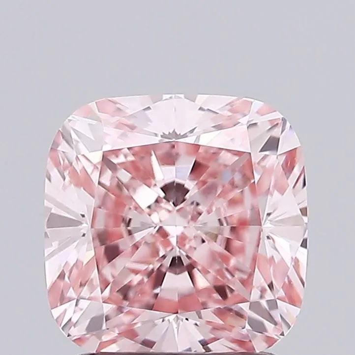 1.86ct Cushion brilliant Lab Grown Diamond (Colour Fancy Vivid Pink, Clarity VVS2, IGI Certified)