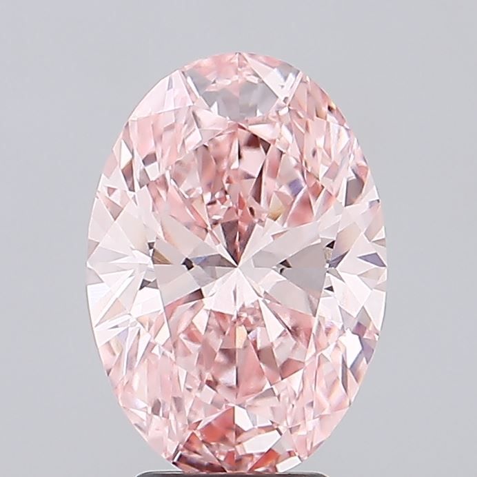 4.50 ct Oval Lab Grown Diamond (Colour Fancy Vivid Pink, Clarity VVS2, IGI Certified)