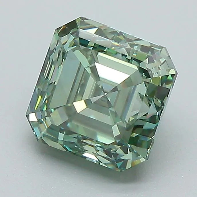 2.00ct Asscher Lab Grown Diamond (Colour Fancy Vivid Green, Clarity VVS2, IGI Certified)