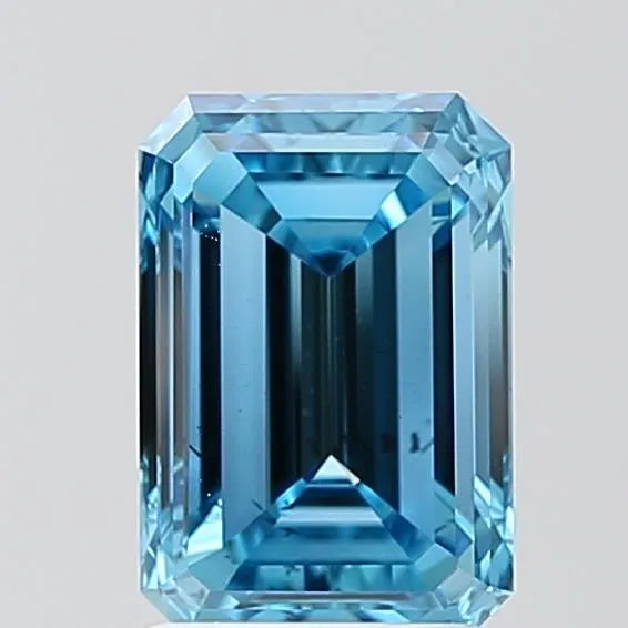 2.00ct Emerald Lab Grown Diamond (Colour Fancy Vivid Blue, Clarity SI1, IGI Certified)
