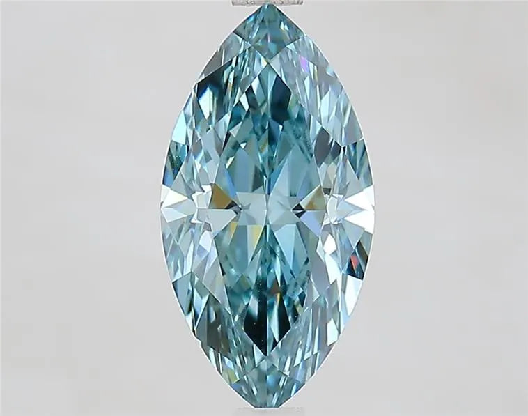 2.00ct Marquise Lab Grown Diamond (Colour Fancy Vivid Blue, Clarity VVS2, IGI Certified)