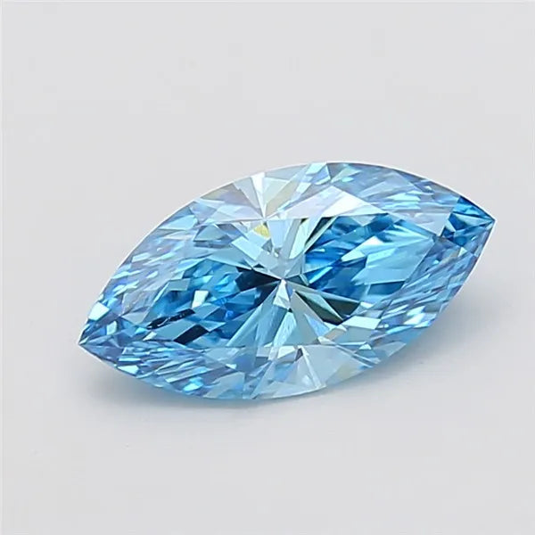2.00ct Marquise Lab Grown Diamond (Colour Fancy Vivid Blue, Clarity VVS2, IGI Certified)