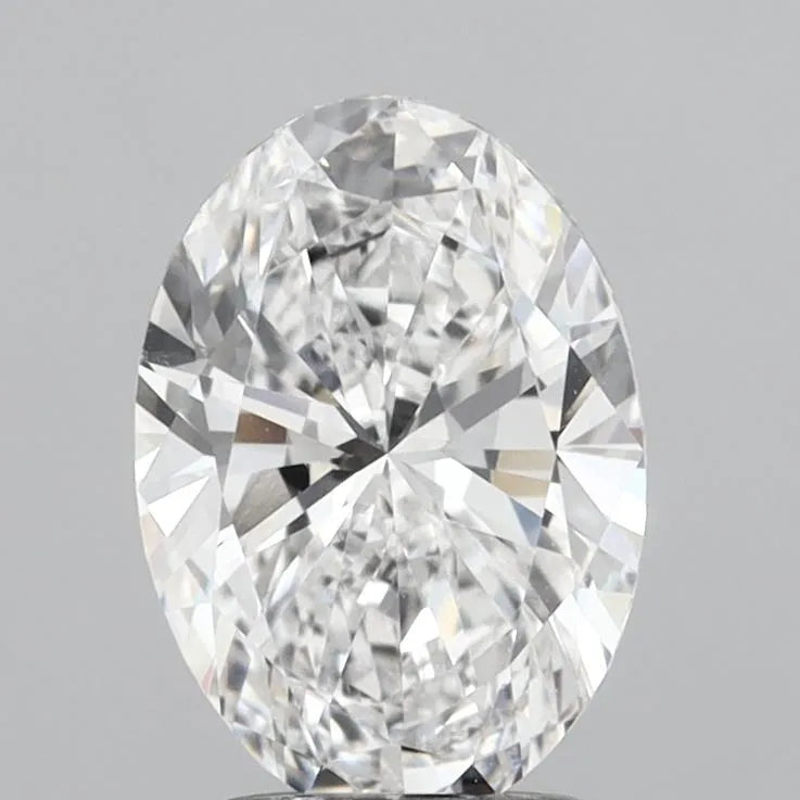 2.00ct Oval Lab Grown Diamond (Colour D, Clarity VVS2, IGI Certified)