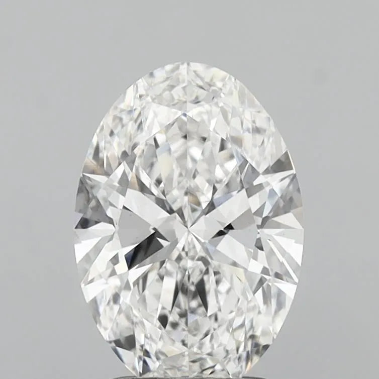 2.00ct Oval Lab Grown Diamond (Colour E, Clarity VVS2, IGI Certified)