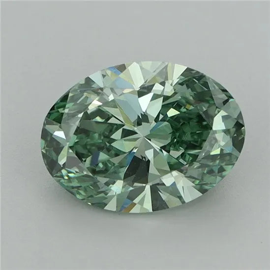 2.00ct Oval Lab Grown Diamond (Colour Fancy Vivid Green, Clarity VVS2, IGI Certified)
