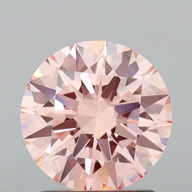 2.00ct Round Lab Grown Diamond (Colour Fancy Intense Pink, Clarity VS2, Cut EX, IGI Certified)