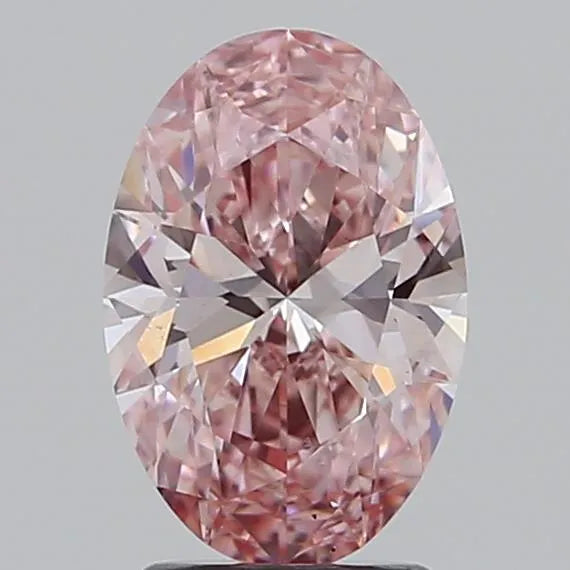 2.01ct Oval Lab Grown Diamond (Colour Fancy Vivid Pink, Clarity VS2, IGI Certified)