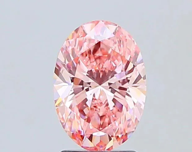 2.01ct Oval Lab Grown Diamond (Colour Fancy Vivid Pink, Clarity VVS2, IGI Certified)