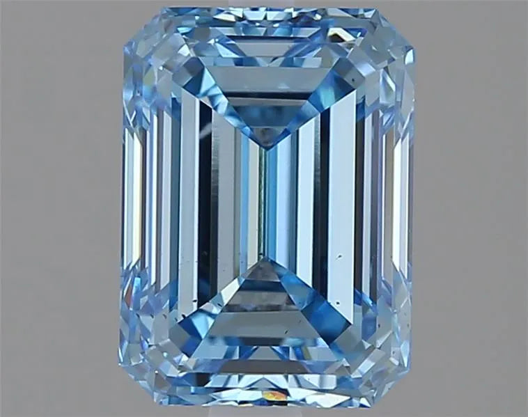 2.02ct Emerald Lab Grown Diamond (Colour Fancy Vivid Blue, Clarity VS2, IGI Certified)