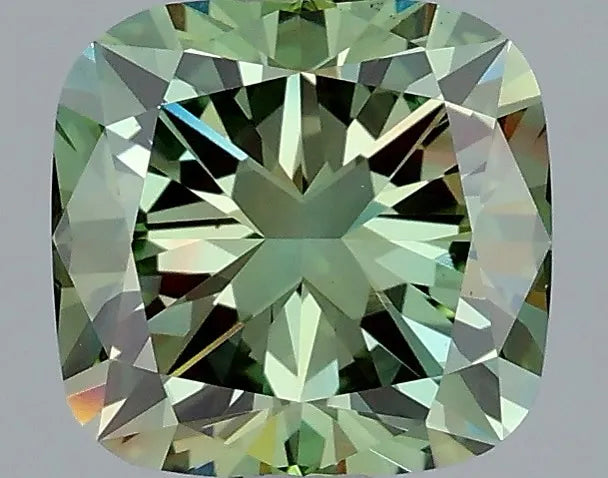 2.04ct Cushion modified Lab Grown Diamond (Colour Fancy Vivid Green, Clarity VS1, IGI Certified)