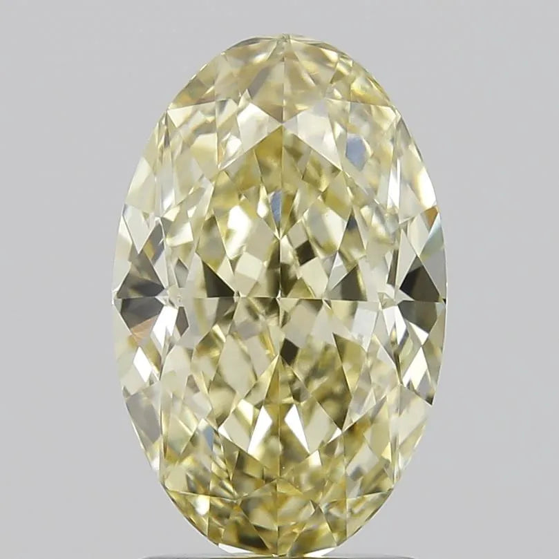 2.04ct Oval Lab Grown Diamond (Colour Fancy Yellow, Clarity VVS2, IGI Certified)