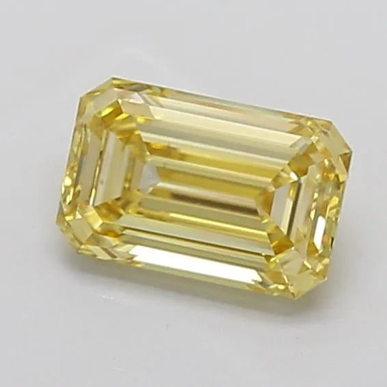 2.05ct Emerald Lab Grown Diamond (Colour Fancy Intense Yellow, Clarity VS1, IGI Certified)