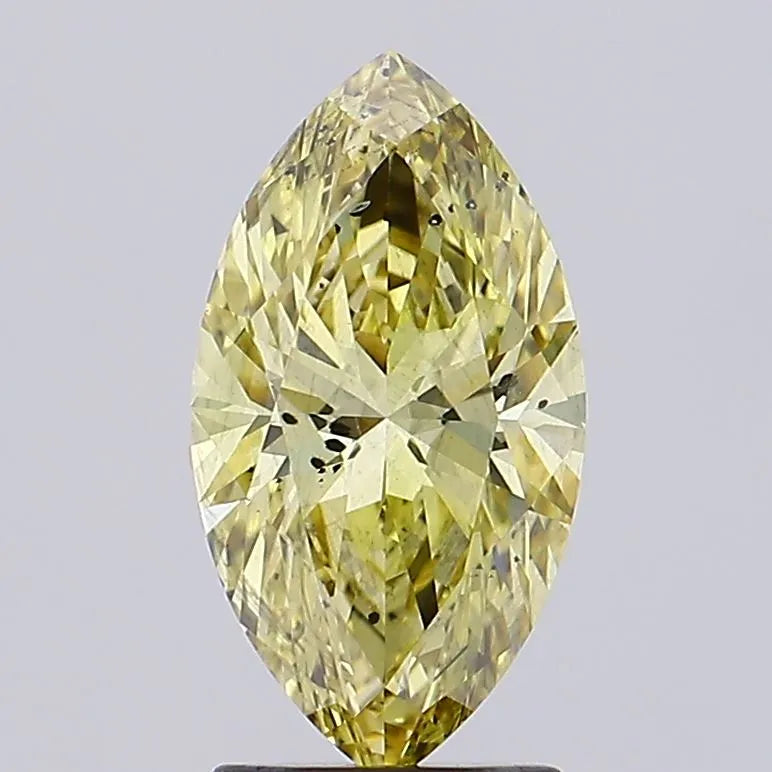 2.06ct Marquise Lab Grown Diamond (Colour Fancy Brownish Yellow, Clarity SI1, IGI Certified)