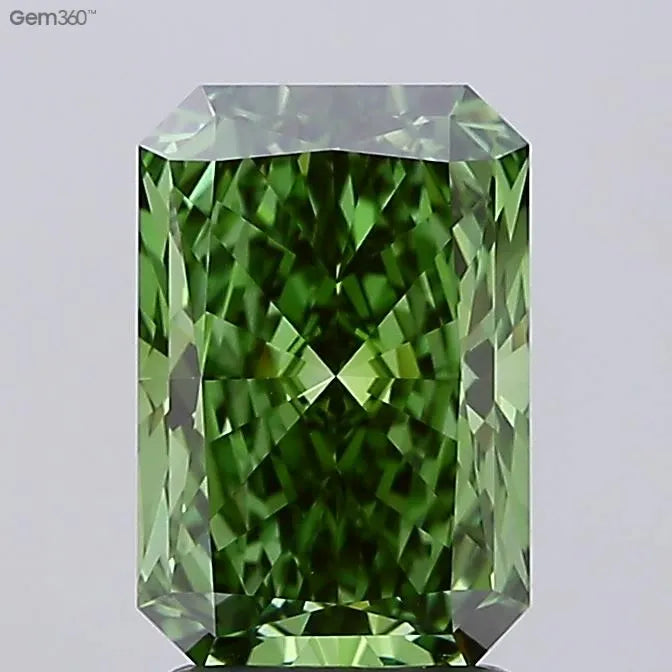 2.09ct Radiant Lab Grown Diamond (Colour Fancy Vivid Green, Clarity VVS2, IGI Certified)