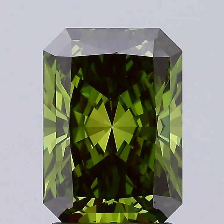 2.16ct Radiant Lab Grown Diamond (Colour Fancy Deep Green, Clarity VVS2, IGI Certified)