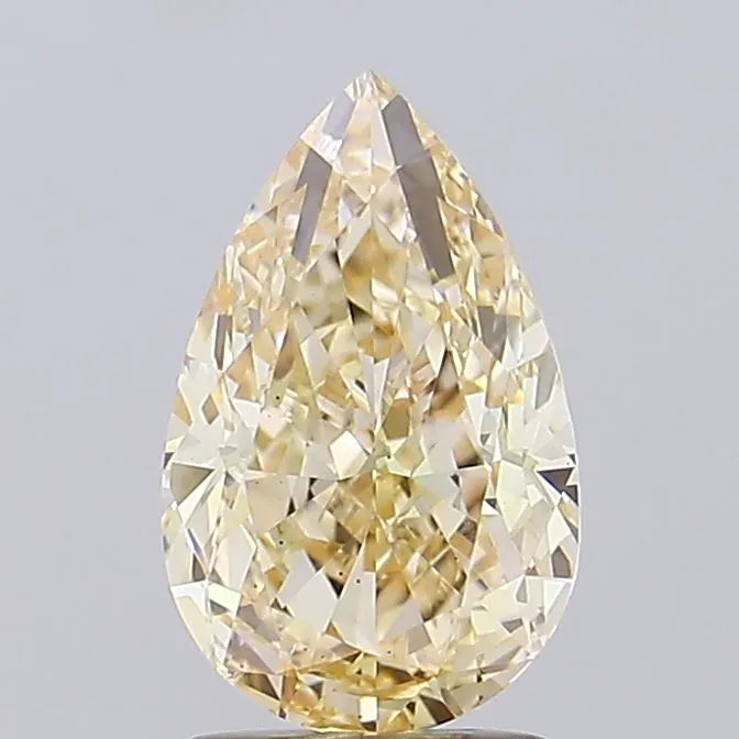 2.53ct Pear Lab Grown Diamond (Colour Fancy Light Orangey Yellow, Clarity VS2, IGI Certified)