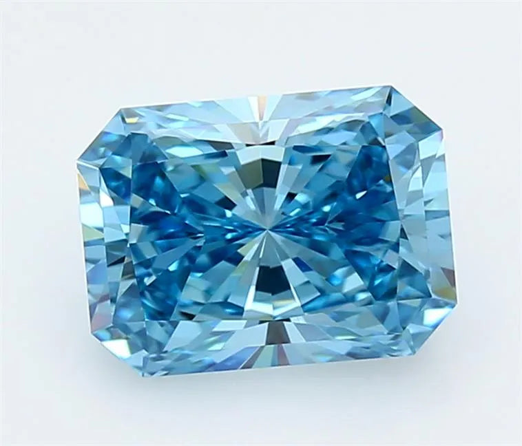 2.55ct Radiant Lab Grown Diamond (Colour Fancy Vivid Blue, Clarity VVS1, IGI Certified)