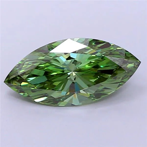 2.87ct Marquise Lab Grown Diamond (Colour Fancy Vivid Green, Clarity VVS1, IGI Certified)