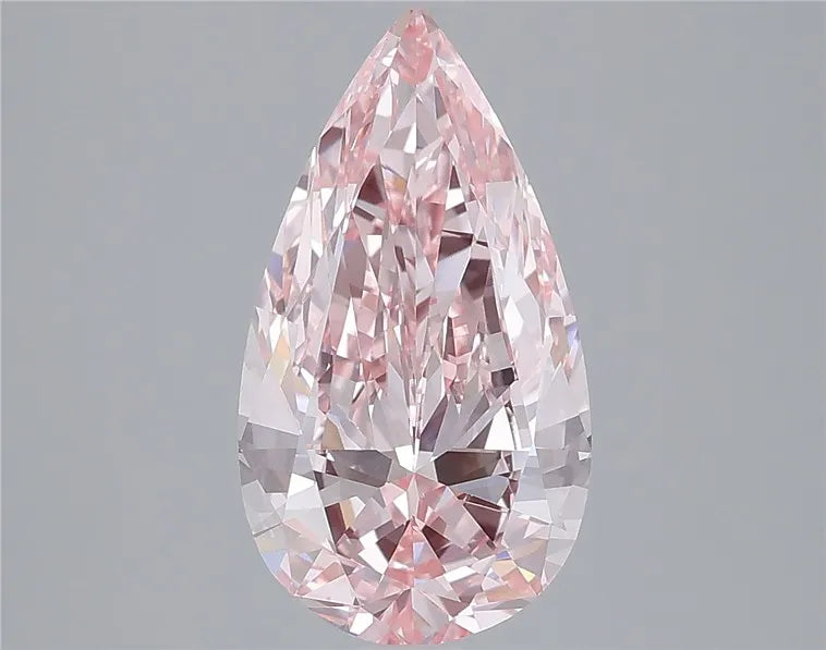 3.00ct Pear Lab Grown Diamond (Colour Fancy Vivid Pink, Clarity VS1, IGI Certified)