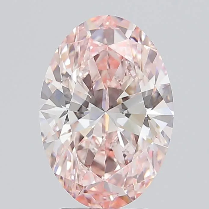 3.01ct Oval Lab Grown Diamond (Colour Fancy Intense Pink, Clarity VVS1, IGI Certified)