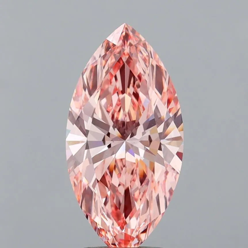 3.02ct Marquise Lab Grown Diamond (Colour Fancy Intense Pink, Clarity VS1, IGI Certified)