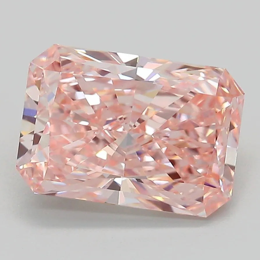 3.03ct Radiant Lab Grown Diamond (Colour Fancy Vivid Pink, Clarity VVS2, IGI Certified)