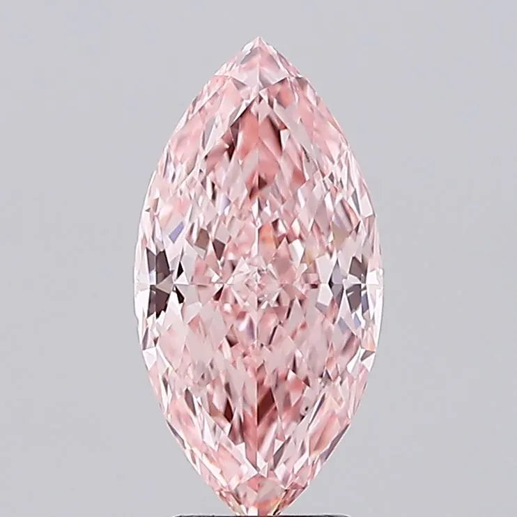 3.04ct Marquise Lab Grown Diamond (Colour Fancy Vivid Pink, Clarity VVS2, IGI Certified)