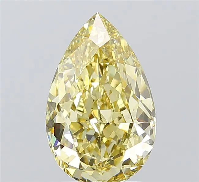 3.04ct Pear Lab Grown Diamond (Colour Fancy Yellow, Clarity VVS2, IGI Certified)
