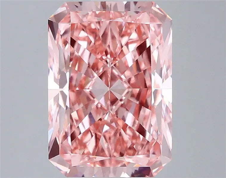 3.08ct Radiant Lab Grown Diamond (Colour Fancy Vivid Pink, Clarity VVS2, IGI Certified)