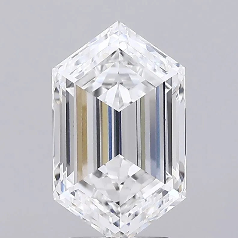 3.09ct Hexagonal Lab Grown Diamond (Colour E, Clarity VVS2, GIA Certified)