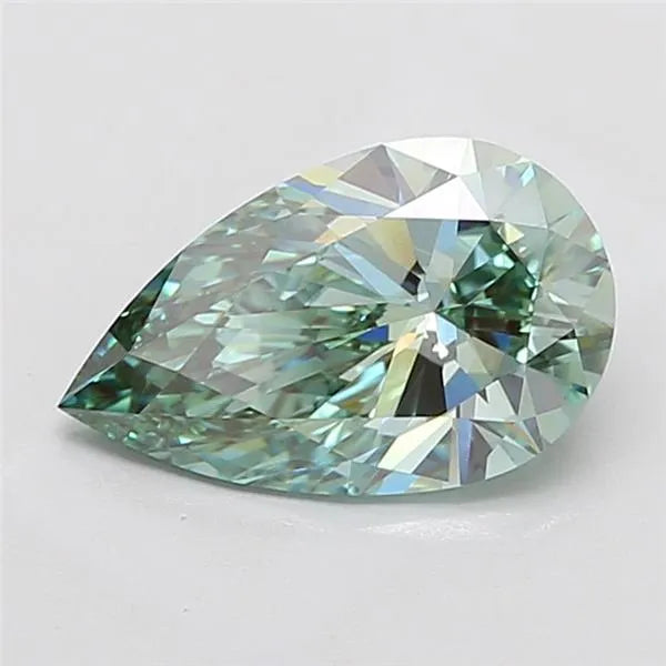 3.09ct Pear Lab Grown Diamond (Colour Fancy Vivid Green, Clarity VVS2, IGI Certified)