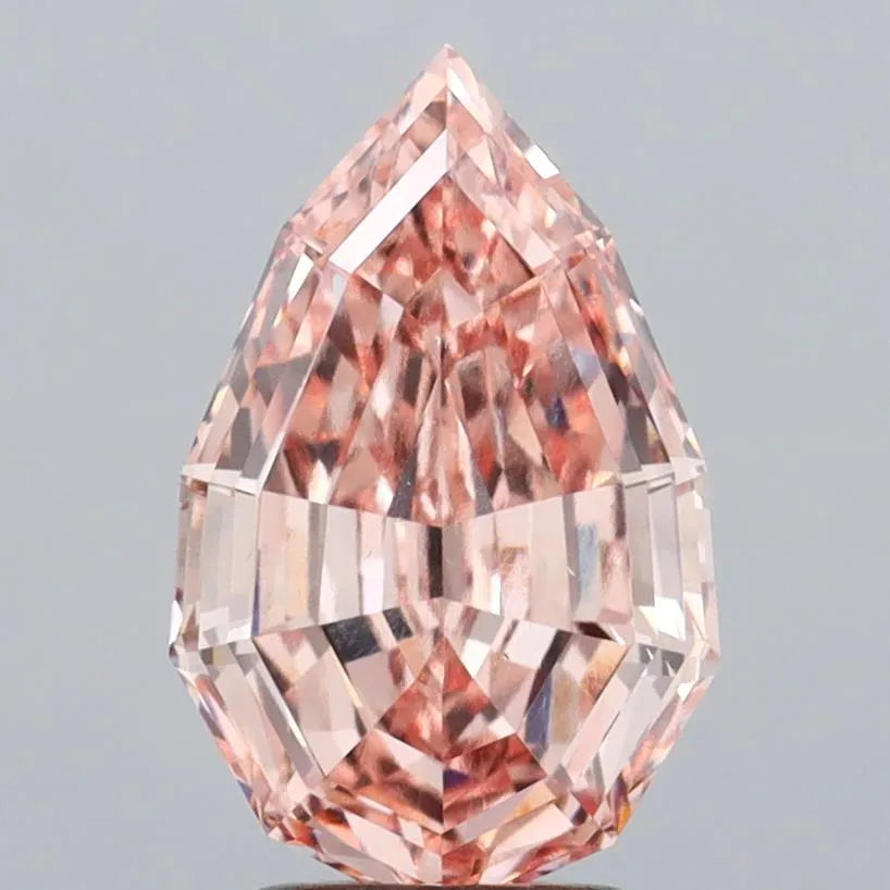 3.18ct Pear Lab Grown Diamond (Colour Fancy Light Pinkish Brown, Clarity VS1, IGI Certified)
