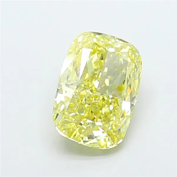 3.51ct Cushion modified Lab Grown Diamond (Colour Fancy Intense Yellow, Clarity VS1, IGI Certified)