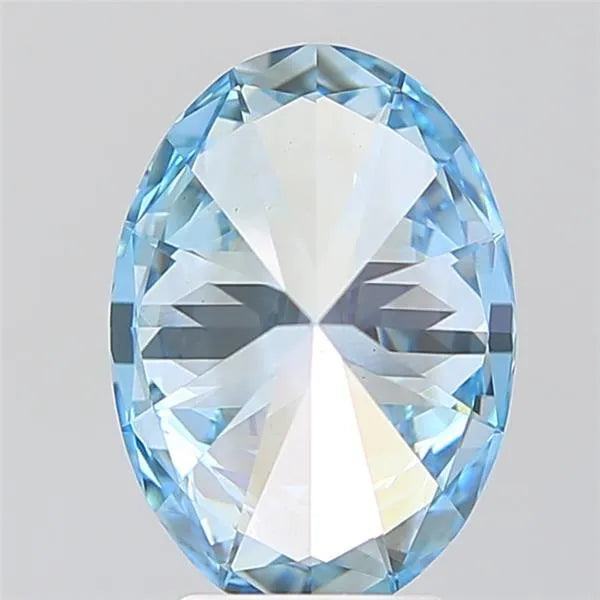 3.52ct Oval Lab Grown Diamond (Colour Fancy Vivid Blue, Clarity VS1, IGI Certified)