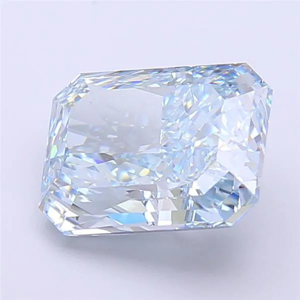 3.69ct Radiant Lab Grown Diamond (Colour Fancy Vivid Blue, Clarity VVS2, IGI Certified)