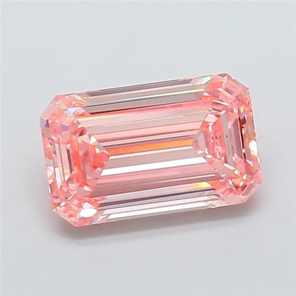 3.74ct Emerald Lab Grown Diamond (Colour Fancy Intense Pink, Clarity VS1, IGI Certified)