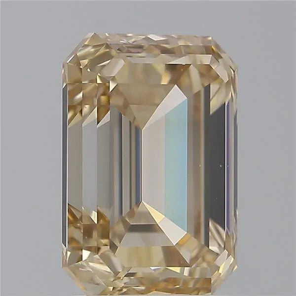 3.85ct Emerald Natural Diamond (Colour Fancy Light Yellowish Brown, Clarity VS2, GIA Certified)