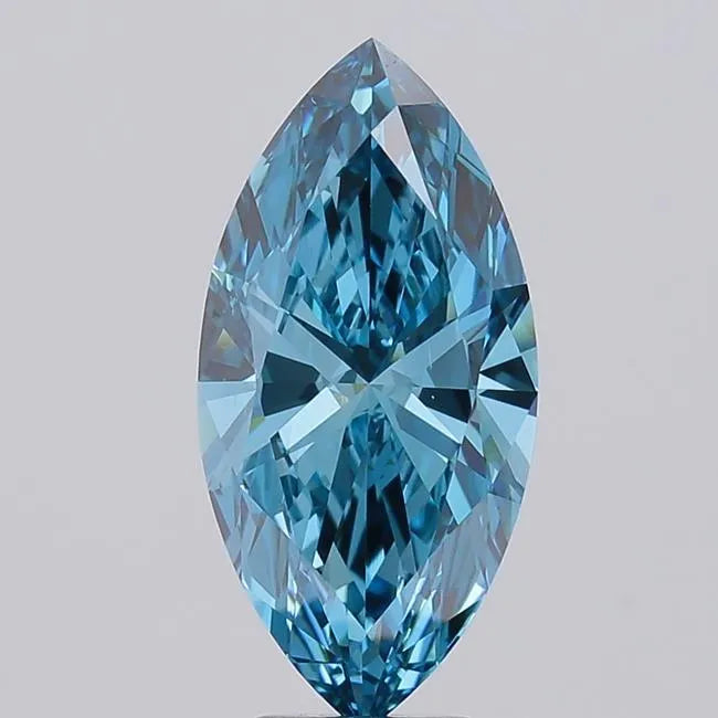 4.00ct Marquise Lab Grown Diamond (Colour Fancy Vivid Blue, Clarity VVS2, IGI Certified)