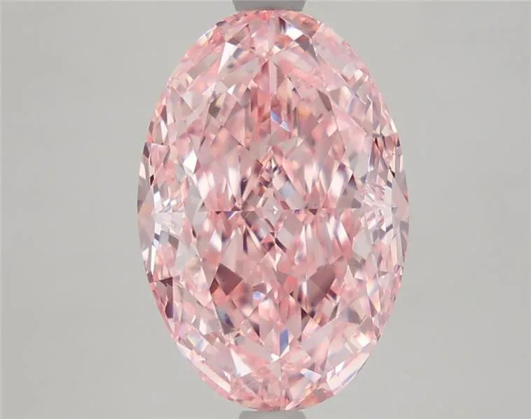 4.03ct Oval Lab Grown Diamond (Colour Fancy Vivid Pink, Clarity VS1, IGI Certified)