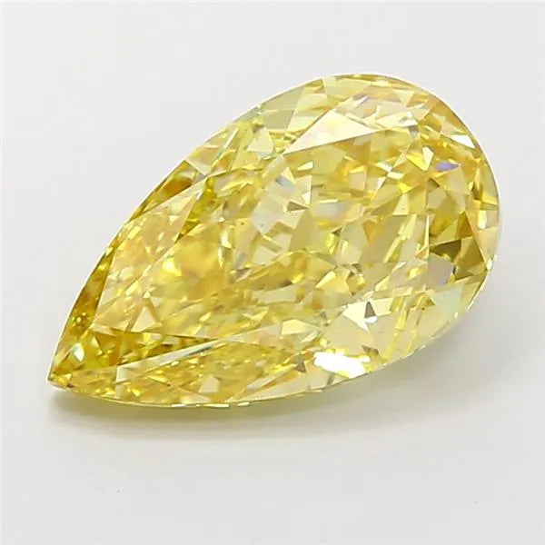 4.05ct Pear Lab Grown Diamond (Colour Fancy Intense Yellow, Clarity VS1, IGI Certified)