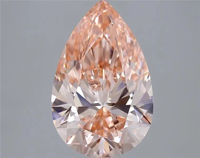 5.01ct Pear Lab Grown Diamond (Colour Fancy Intense Pink, Clarity VS1, IGI Certified)
