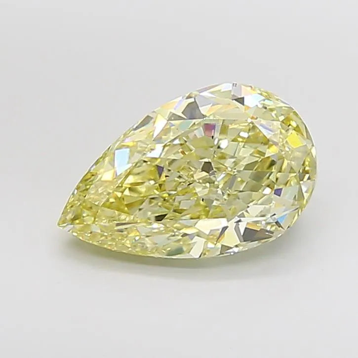 5.08ct Pear Lab Grown Diamond (Colour Fancy Yellow, Clarity VS2, IGI Certified)