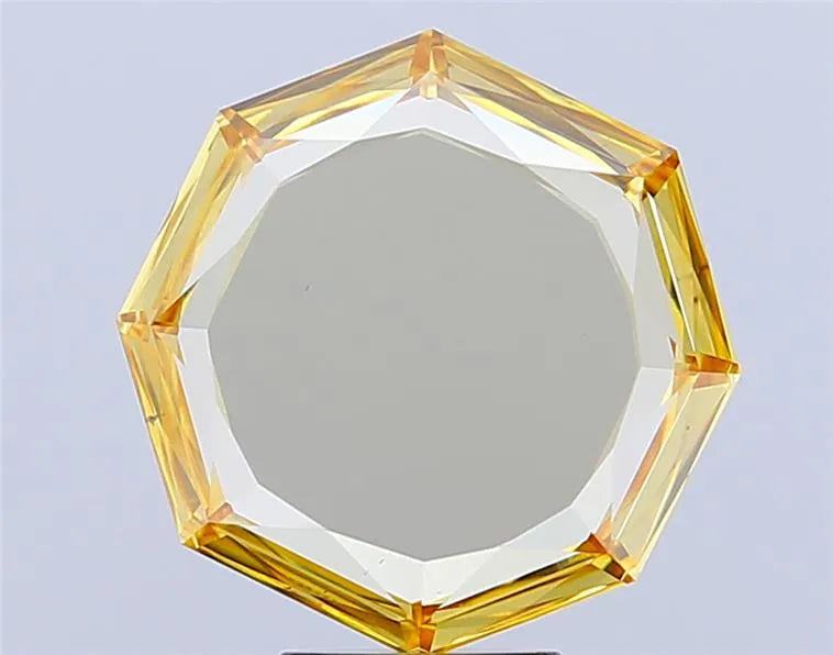 5.15ct Octagonal Lab Grown Diamond (Colour Fancy Intense Yellow, Clarity VS1, IGI Certified)